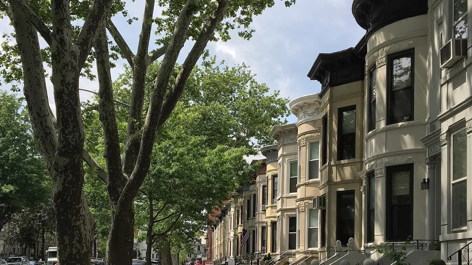 Row houses along Bay Ridge Parkway in Bay Ridge, Brooklyn